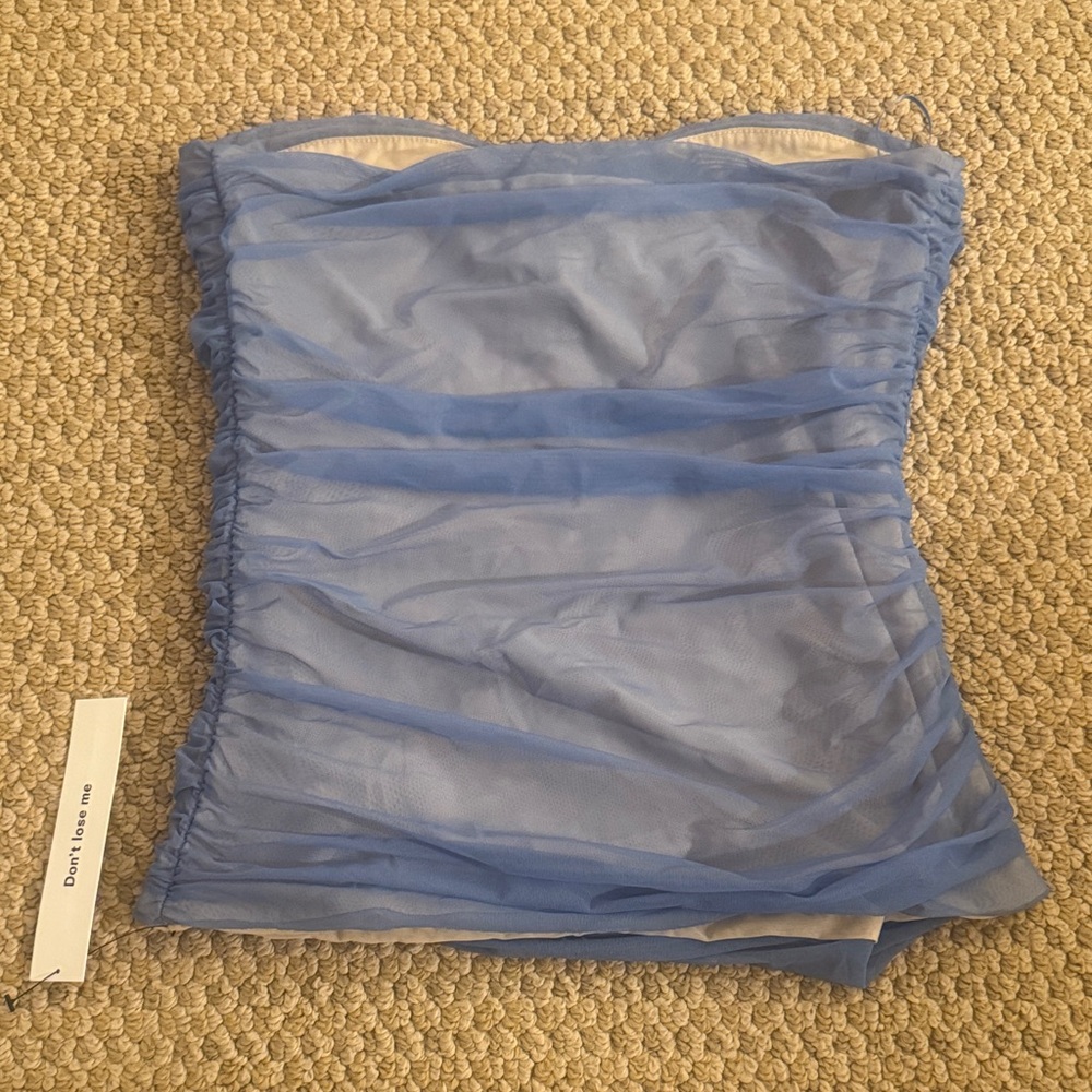 NWT Reformation Lakeshore Myra Knit Top in Light Blue - Picture 4 of 4